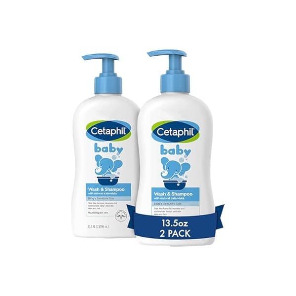 Back in Stock Alert: Cetaphil Baby Wash & Shampoo, 13.5oz Pack of 2, Hypoallergenic, Gentle Enough for Everyday Use, Soap Free