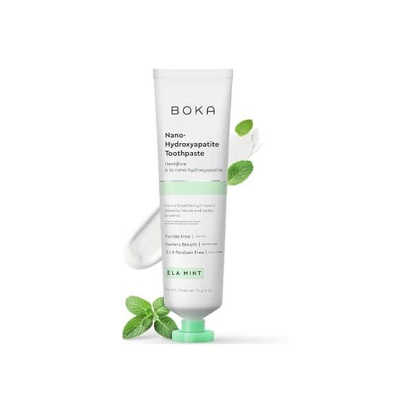 Toddler-Approved Amazon Find: Boka Toothpaste - Fluoride Free Toothpaste, Nano Hydroxyapatite Toothpaste | Appropriate for Sensitive Teeth - Adult Oral Care - Ela Mint - 4 Oz, 1PK