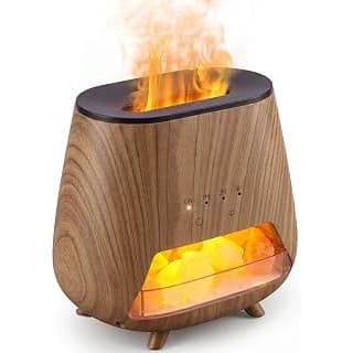 Budget Find You Need: Aromatherapy Diffuser with ๐-๐๐จ๐ฅ๐จ๐ซ Flame LED - 200ml Cool Mist Humidifier - Auto Off for Bedroom, Office & Yoga