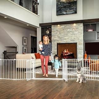 Hidden Gem Find: Regalo Safety 24"-192" Metal Double Door Baby Gate & Play Yard | Adjustable Playpen, For Doorways & Open Spaces, For Babies, Toddlers & Pets, White, Tested & Trusted for 30 Years