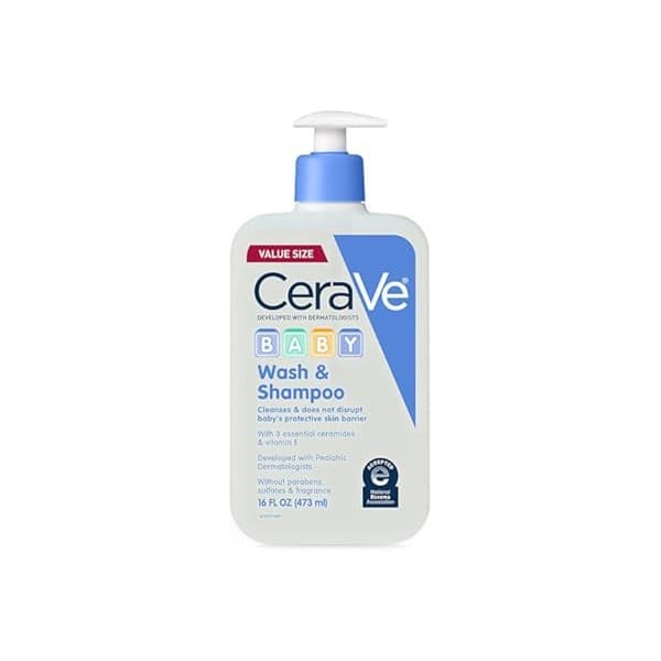 Mom's Pick of the Week: CeraVe Baby Wash & Shampoo, 2-in-1 Tear-Free for Skin Hair Fragrance, Paraben, Dye, Phthalates Sulfate Free Bath, Soap with Vitamin E 16 Ounce