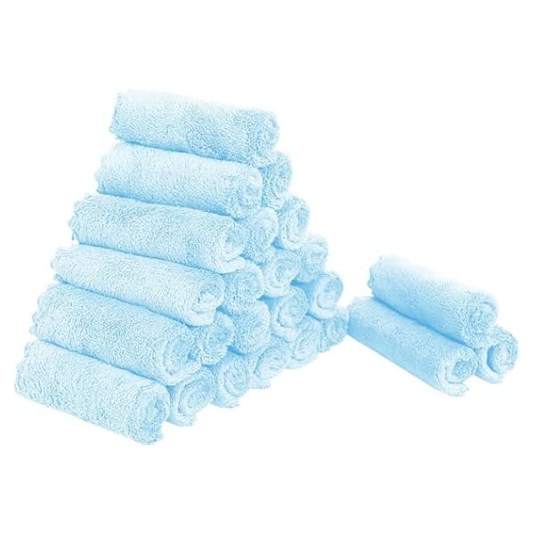 We Are Obsessed With This: Sunny zzzZZ 24 Pack Kitchen Dishcloths - Does Not Shed Fluff - Reusable Dish Towels, Dish Cloths, Super Absorbent Coral Fleece Cleaning Cloths, Washable Fast Drying, 10 x 10 Inch (Aquamarine)