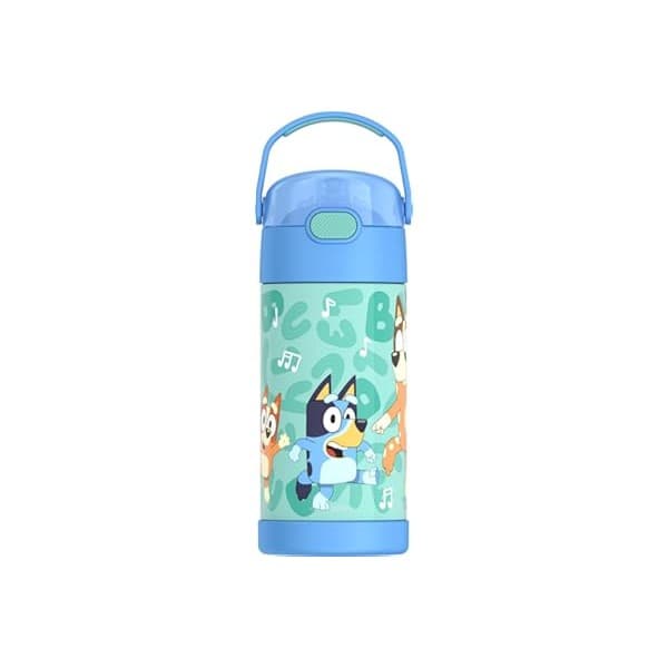 Back in Stock Alert: THERMOS FUNTAINER Water Bottle with Straw, 12oz, Bluey | Kids Stainless Steel Insulated Water Bottle, Keeps Drinks Cold Longer for School & Play, BPA-Free