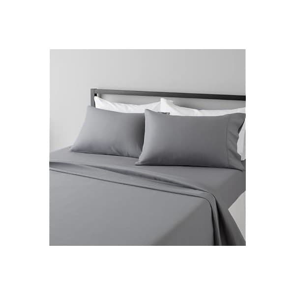 Best Amazon Buy Under: Amazon Basics Lightweight Super Soft, Wrinkle-Free, Breathable Luxury Microfiber 4 Piece Bed Sheet Set with 14-Inch Deep Pockets, Full, Dark Gray, Solid