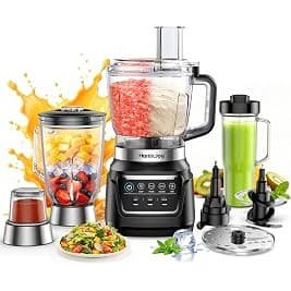 Budget Find You Need: All-in-One Blender & Food Processor, 10-in-1 Professional Blender for Smoothies, Ice Crushing, Dough Making, Chopping, Grinding, Slicing & Shredding, Dishwasher Safe for Kitchen & Home Use