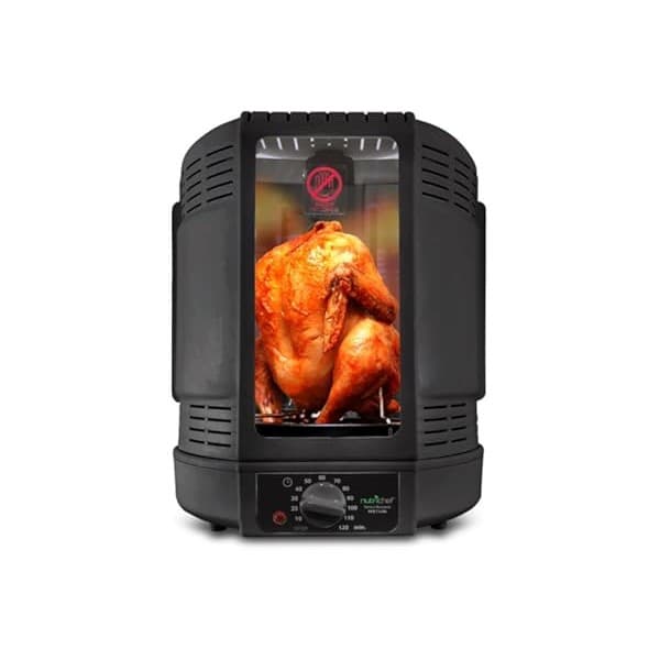Back in Stock Alert: NutriChef Vertical Countertop Rotisserie Oven Roaster, Rotating Shawarma And Kebab Machine with Skewer and Rack, Basket Tower, Roasting Rack, Poultry Tower, Drip Tray, For Meat Chicken Turkey Lamb