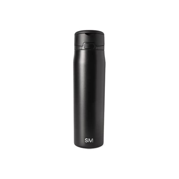 Toddler-Approved Amazon Find: Simple Modern Mesa Loop Water Bottle with Covered Straw and Handle | 24oz Cup Holder Friendly Insulated Stainless Steel Bottles for Travel, Sports and School | Midnight Black