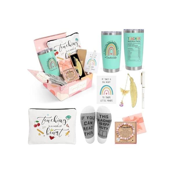 Trending on Amazon: UAREHIBY Teacher Appreciation Gifts for Women, Teacher Gifts, 20 OZ Teacher's Tumbler for Teachers Birthday, Back to School Thank You Gift, Teachers Valentines Day Christmas Gift Idea