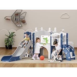 XJD 13-in-1 Toddler Slide Set: The Ultimate Indoor/Outdoor Play Deal for Moms!