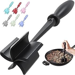 Toddler-Approved Amazon Find: Meat Chopper, Hamburger Grinder, Premium Heat Resistant Smasher for Ground Beef, Burger Grinder Nylon Potato Mix Tool, Meat & Poultry Tenderizers-Black