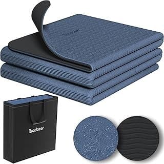 Back in Stock Alert: Readaeer Foldable Yoga Mat for Travel Folding Yoga Mat 6mm Thick with Carrying Bag, Non-Slip TPE Exercise Pilates Mat for 72" L x 24" W x 0.24 Inch