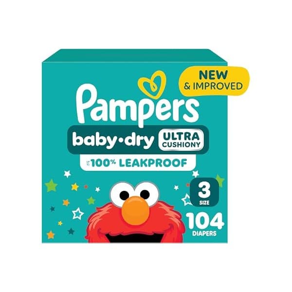 Back in Stock Alert: Pampers Diapers - Baby Dry - Size 3, 104 Count, Absorbent Disposable Infant Diaper (Packaging May Vary)