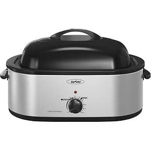 Budget Find You Need: Sunvivi 24lb 20-Quart Roaster Oven, Electric Roaster Oven with Self-Basting Lid, Turkey Roaster with Unique Defrost/Warm Function, Large Roaster with Removable Pan & Rack, Stainless Steel, Silver