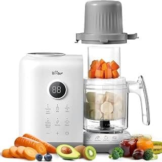 We Are Obsessed With This: Bear Baby Food Maker with 18.5oz Dual-Layer Steam Baskets, OneStep Baby Food Processor Steamer Puree Blender Grinder Mills, Auto Cooking Grinding&Sterili-zing for Healthy Homemade Baby Food, BPA-Free