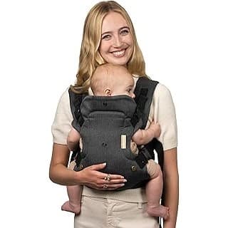 We Are Obsessed With This: Infantino Flip Luxe 4-in-1 Convertible Baby Carrier, Ergonomic Infant to Toddler Carrier, Updated Lumbar Support, Premium Herringbone Fabric, Elevated Accents, Hands-Free Comfort, 7–35 lbs, Onyx