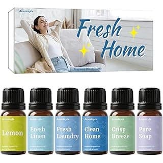 Amazon Deal Alert: Diffuser Fragrance Oils, Aromtopia Essential Oils for Diffusers for Home, 6x10ml Fresh Home Set, Clean Scents for Candle Soap Making, Dryer Ball, Fresh Linen, Crisp Breeze, Fresh Laundry, Lemon