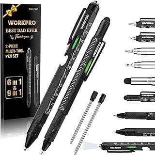 Baby Shower Gift Idea: WORKPRO Father’s Day Gifts for Men, 9 Functions Multi-tool Pen Set, Birthday Gifts for Who Have Everything, Cool EDC Gadgets for Men, Stocking Stuffers, for Dad Grandpa Husband Him Adults Boyfriend