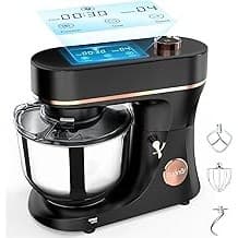 Is It Worth Buying: Stand Mixer 6QT Kitchen Mixer with LED Smart Touchscreen, 11-Speed Tilt-Head Mixer with Timer, 4 Preset Menus, Stainless Steel Bowl, Dough Hook, Whisk, Beater,Black