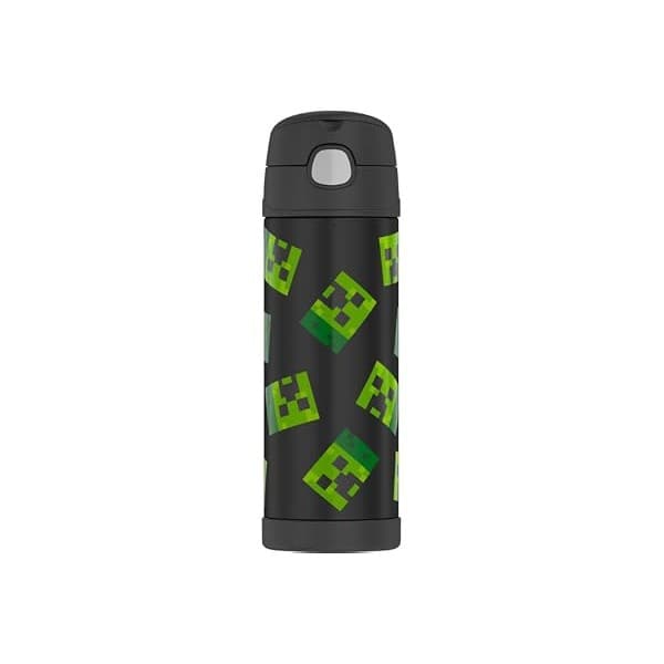 Budget Find You Need: THERMOS FUNTAINER Water Bottle with Spout, 16oz, Minecraft | Kids Stainless Steel Insulated Water Bottle, Keeps Drinks Cold Longer for School & Play, BPA-Free