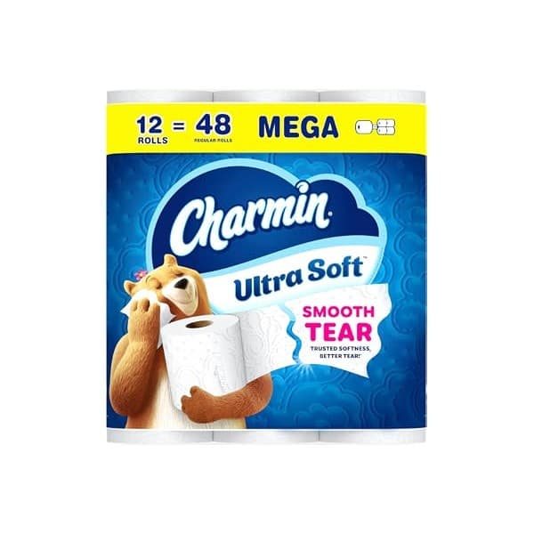 Amazon Deal Alert: Charmin Toilet Paper Ultra Soft, 12 Mega Rolls = 48 Regular Rolls, 2-ply Bath Tissue