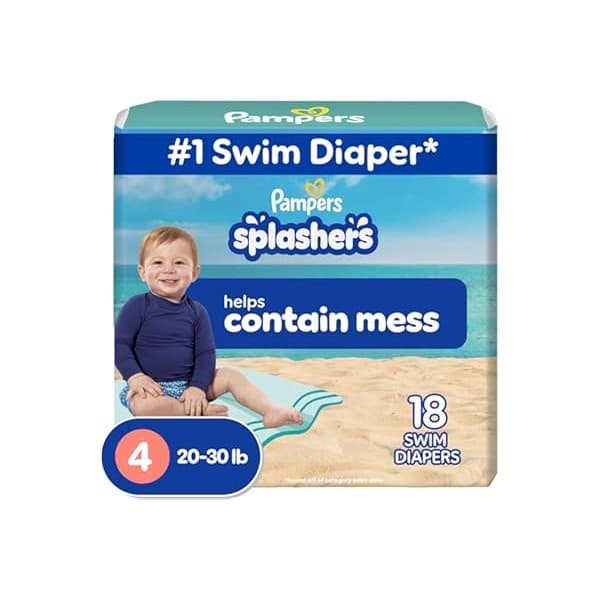 Budget Find You Need: Pampers Swim Diapers - Splashers - Size 4, 18 Count, Gap-Free Disposable Baby Swimming Pants