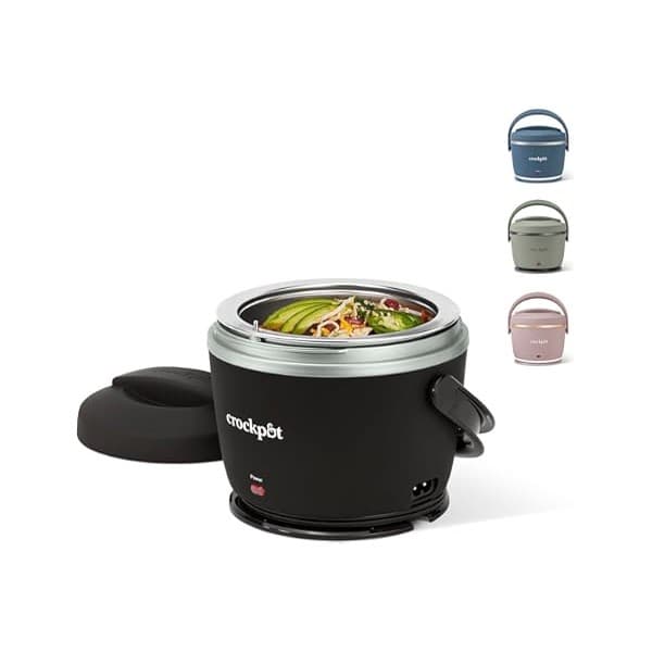 Budget Find You Need: Crock-Pot Electric Lunch Box 20-Ounce Portable Food Warmer Black Licorice Perfect for Travel On-the-Go & Office Use (Pack of 4)