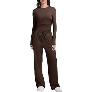 Trending on Amazon: 2 Piece Lounge Sets for Women Fall Outfits Long Sleeve Wide Leg Tracksuits Womens Two Pcs Casual Matching Loungewear