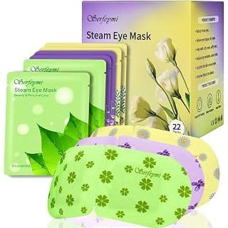 Price Drop: Serfeymi 22 Packs Steam Eye Mask-Disposable Cornea Care Rest Self Heating Eye Mask,Warm Eye Compresses for Dry Eyes,Sleep,Spa,Travel Essentials & Relaxation Gifts,Stocking Stuffers-Mixed 3 Scents