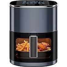Price Drop: Simple Deluxe 12-in-1 Air Fryer 6.34 Qt, Digital Preset Airfryer with Visible Window, Nonstick and Dishwasher-Safe Basket, Air Fry, Roast, Bake, Dehydrate, Fries, 1700W, Gary