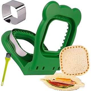 Back in Stock Alert: LEPCY Uncrustables Sandwich Maker Sealer Cutter, Crustless Sandwich Cutter, PB&J Uncrustable Maker - Color Green, Square Shape