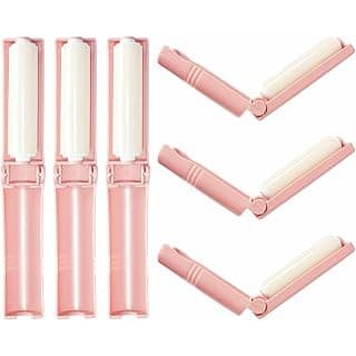 Mom's Pick of the Week: Mini Reusable Lint Roller 6 Pack, Washable Sticky Gel Lint Remover, Pink | Portable & Easy Carry, Foldable Design, Washable Sticky Gel, For Clothes & Luggage, Travel Ready