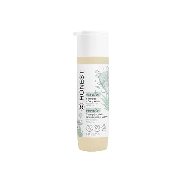 Amazon's Choice: The Honest Company 2-in-1 Baby Shampoo & Body Wash, Fragrance-Free, Tear-Free, Hypoallergenic, Naturally Derived, Sensitive Skin, 10 fl oz