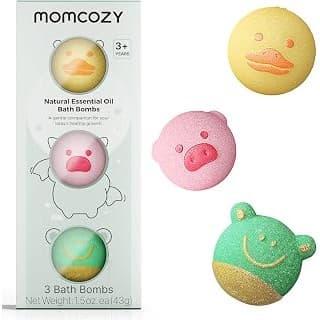 Back in Stock Alert: Momcozy Natural&Organic Essential Oil Bath Bombs,3 Pcs Bubble Bath Fizzy Balls with 3 Cute Shapes,Bath Bombs Gift Set for Kids Girls Boys Toddler, Ideal Gift for Birthday, Bath Bomb Kit