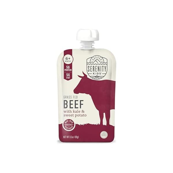 This Solves the Problem: Serenity Kids Baby Food Pouch Puree - Organic Baby Food Pouches with Veggie & Beef Blend - No Added Sugar Savory Toddler Snacks - On-the-Go Toddler Pouches - 3.5 oz, Pack of 1