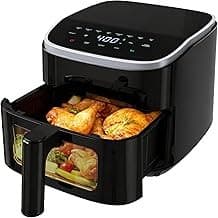 Best Amazon Buy Under: NEWBULIG Air Fryer,4QT Small AirFryer with Easy View Window and Interior Light, Digital Touchscreen with 8 Presets for Custom Cooking, Nonstick and Dishwasher Safe Basket, Black