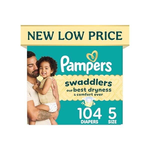 Budget Find You Need: Swaddlers Diapers, Size 5 (20-37 lbs), 104 Count, Fragrance Free, Hypoallergenic, Absorbent, Pediatrician Recommended, Skin Safe
