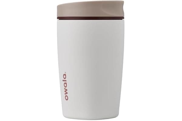 Hidden Gem Find: Owala SmoothSip Slider Insulated Stainless Steel Coffee Tumbler, Reusable Iced Coffee Cup, Hot Coffee Travel Mug, BPA Free 12 oz, Vanilla Bean