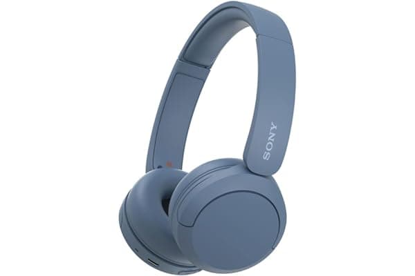 Sony WH-CH520 Wireless On-Ear Bluetooth Headphones with Microphone, Blue | Comfortable Lightweight Design, Up to 50 Hrs Battery with Quick Charging, Multipoint Connection, Clear Calls, Swivel design