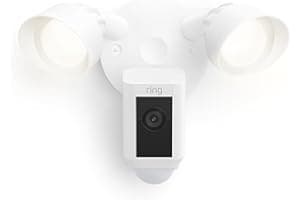 Ring Floodlight Cam Wired Plus, Outdoor home or business security with motion-activated 1080p HD video and floodlights, White