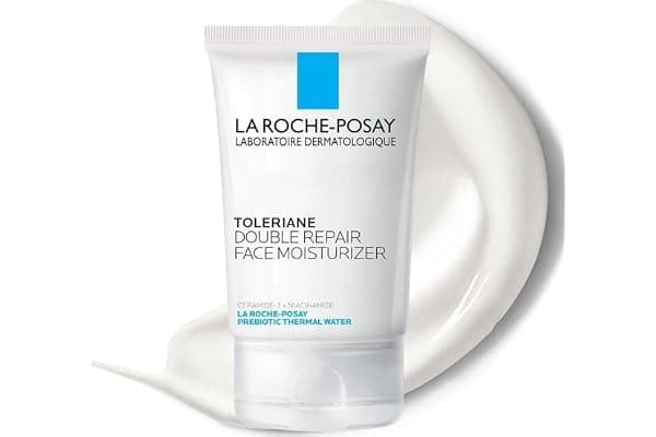 La Roche-Posay Toleriane Double Repair Face Moisturizer, 3.38oz | Daily face cream with glycerin, niacinamide and ceramide for all skin types. Oil free and fragrance free.