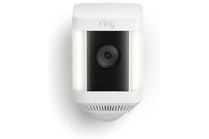 Ring Spotlight Cam Plus, Battery, Home or business security with HD video, Two-Way Talk, Color Night Vision, and Security Siren, White