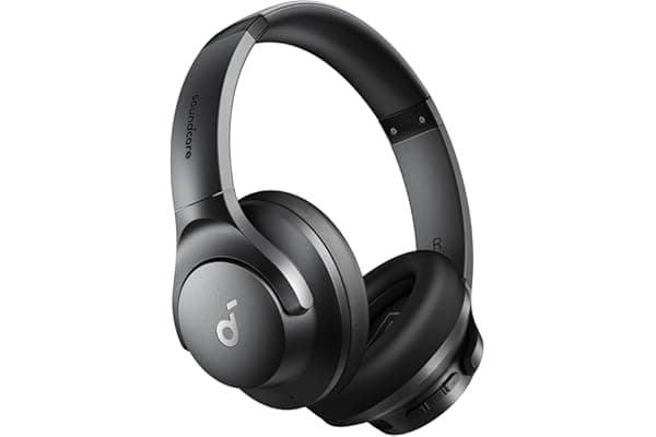 Soundcore by Anker Q20i Hybrid Active Noise Cancelling Headphones, Black | Over-Ear, Bluetooth, 40H ANC Playtime, Hi-Res, Big Bass, Transparency Mode, Customize via App, Travel, Home, Office