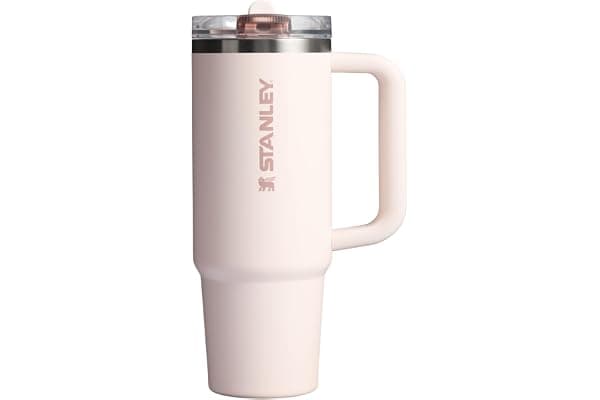STANLEY Quencher ProTour Flipstraw Tumbler, 30 oz, Rose Quartz | Built-In Straw & Handle | Cupholder Compatible for Travel | Leakproof Insulated Stainless Steel Cup | BPA-Free