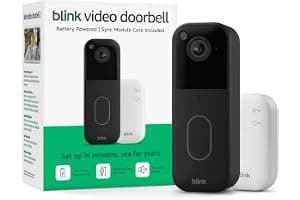 Blink Video Doorbell – Head-to-toe HD view, two-year battery life, and simple setup. Sync Module Core included – System (Black)