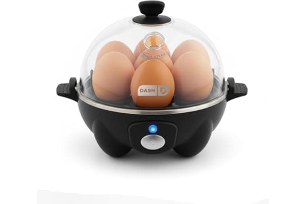 Toddler-Approved Amazon Find: Dash Rapid Egg Cooker - Boiler, Poacher & Steamer - Includes Measuring & Recipe Guide - Dishwasher Safe - BPA Free - Holds 7 Eggs, Black