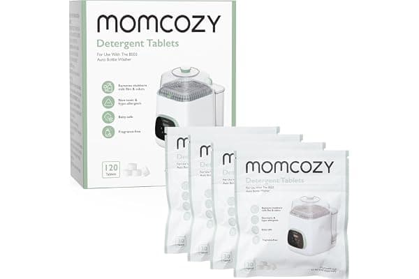 Momcozy Official Detergent Tablets for Momcozy Bottle Washers, 120 Tablets | Official Tablets for Momcozy DeepClean & KleanPal Bottle Washers, Remove Stubborn Milk Residue and Odor, Safe and Powerful