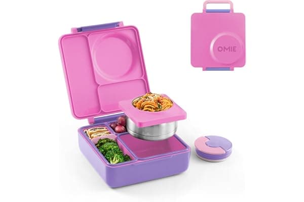 Omie OmieBox Kids Insulated Bento Box, Unicorn Pink