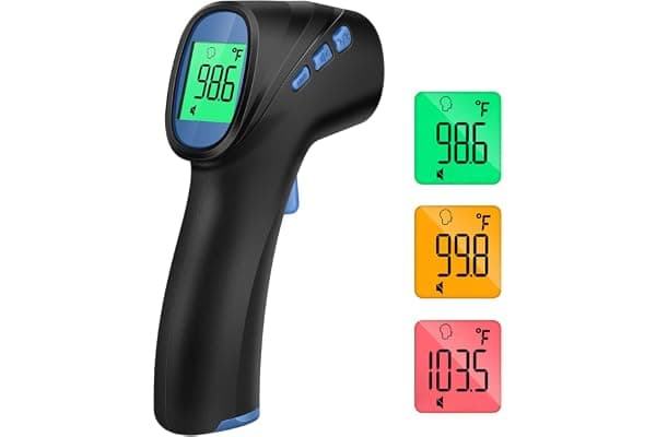 Forehead Thermometer for Adults and Kids, Digital Infrared Thermometer with Fever Alarm, Fast Accurate Results, Easy to use