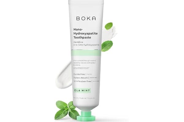 Boka Toothpaste - Fluoride Free Toothpaste, Nano Hydroxyapatite Toothpaste | Appropriate for Sensitive Teeth - Adult Oral Care - Ela Mint - 4 Oz, 1PK