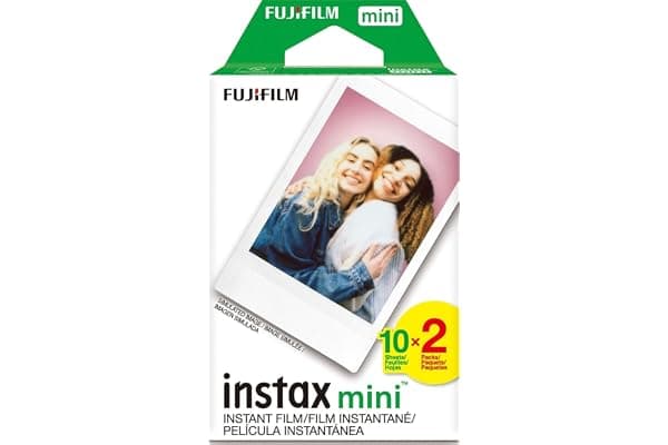 FUJIFILM Instax Mini Instant Film Twin Pack (White), 20 Photos | The instax film ensures sharp